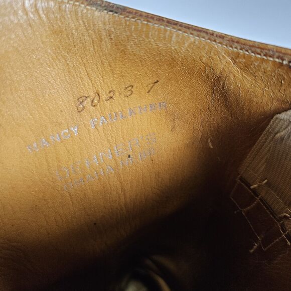 Vtg DEHNER Womens 10 Stock Dress Equestrian Riding Show Boot Leather Tall NARROW - Picture 15 of 16